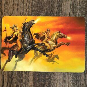 Valkyrie Women on Flying Horses 8x12 Metal‎ Wall Sign Fantasy Poster